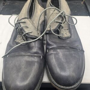 BED|STU Two-Tone Black‎ and Gray Oxfords